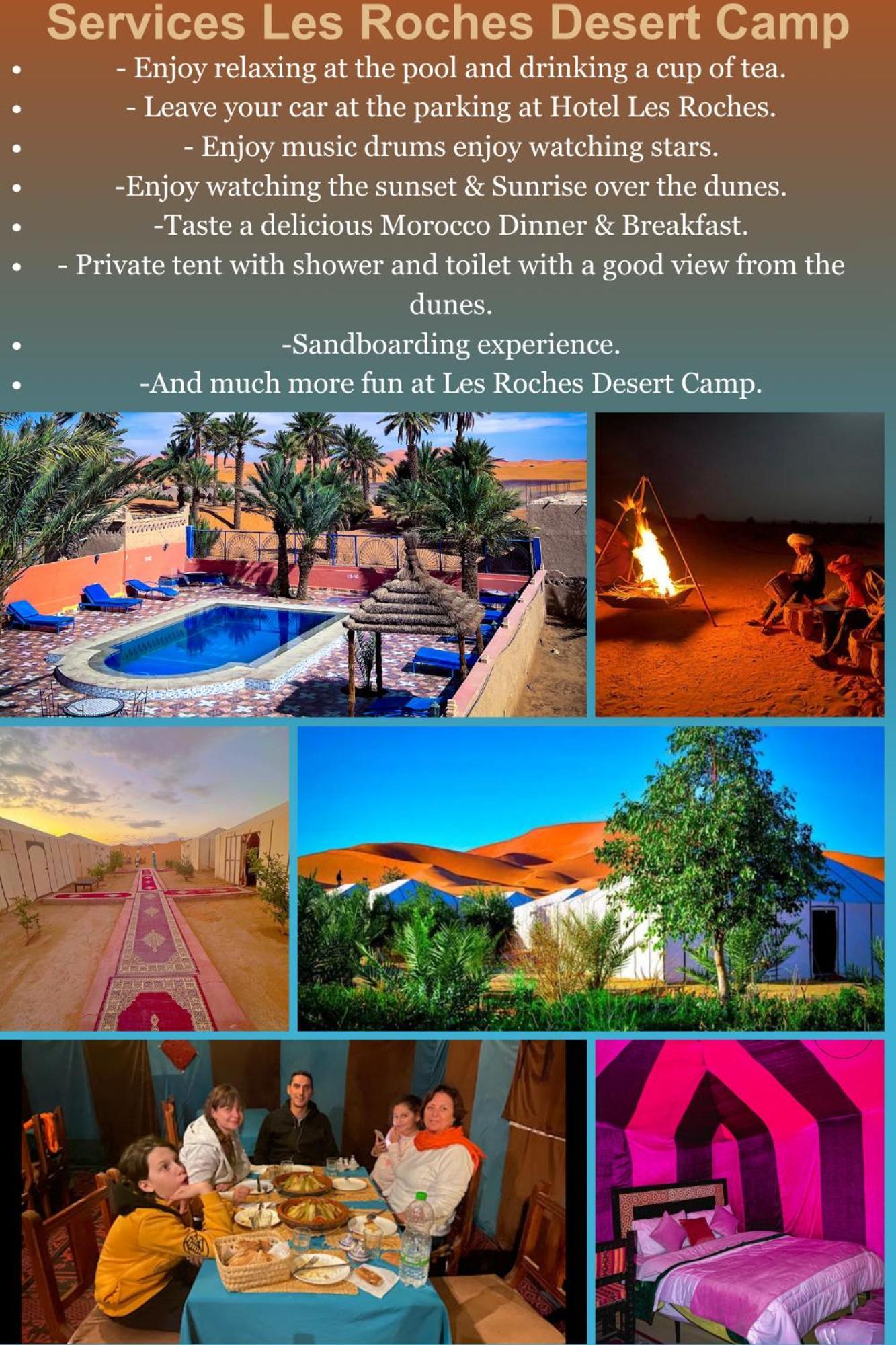 Les Roches Desert Camp Merzouga Exterior photo